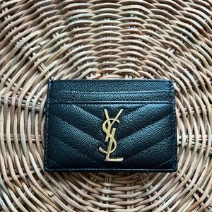 COPY - Gently used YSL black monogram card holder